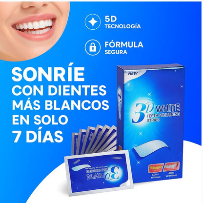 42 Tiras Blanqueadoras Pro® dientes más blancos en solo 7 días ..no ocultes tus dientes amarillos, blaqueálos!