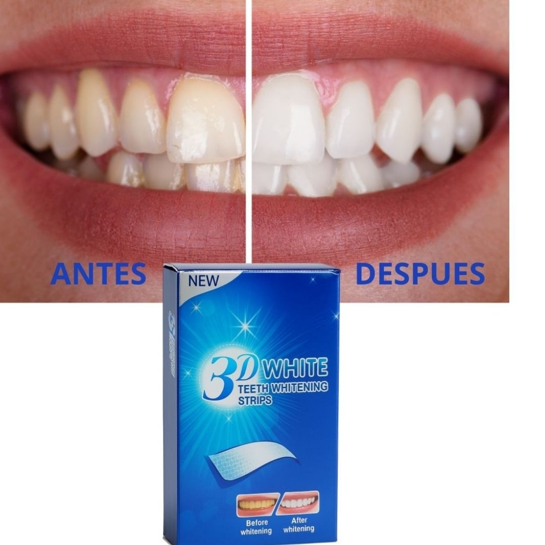 42 Tiras Blanqueadoras Pro® dientes más blancos en solo 7 días ..no ocultes tus dientes amarillos, blaqueálos!